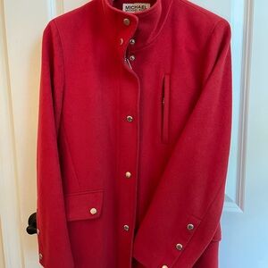 Red wool coat women’s Michael Kor